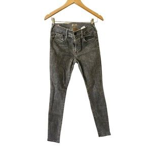 True‎ Religion Halle Super Skinny Jeans Sz 27 Gray Mid-Rise Denim